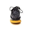 British Collection Crown Croc-Black Suede and Croc