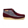 British Collection "Walkers"-Burgundy/Grey suede