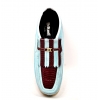 British Collection Apollo Mint Suede and Burgundy Snake