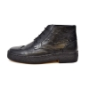 British Collection Black Ostrich and Wingtip Leather