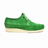 British Collection "Somerset-Low" Forest Green  Leather Suede