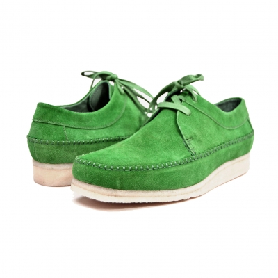 British Collection "Somerset-Low" Forest Green  Leather Suede