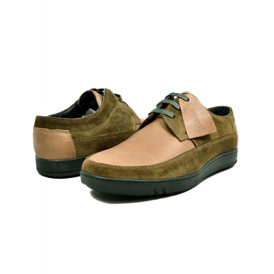 British Collection "Bristols" Olive Suede and Tan Leather