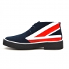 Classic Playboy "Union Jack" Red, White, Blue Leather and Suede