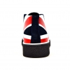 Classic Playboy "Union Jack" Red, White, Blue Leather and Suede