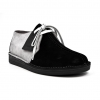 British Collection "Kingston," Black and Grey Suede Split-Toe