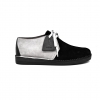 British Collection "Kingston," Black and Grey Suede Split-Toe