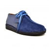 British Collection "Kingston," Blue Leather and Suede