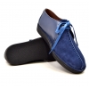 British Collection "Kingston," Blue Leather and Suede