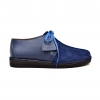 British Collection "Kingston," Blue Leather and Suede