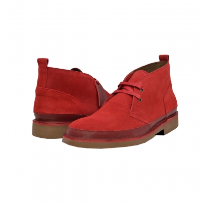 British Collection "Cambridge" Red Leather and Suede