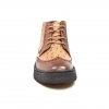 British Collection Tan and Cognac Ostrich and Wingtip Leather