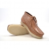 British Collection"Walkers-Ostrich"-Cognac Leather and Ostrich.L