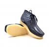 British Collection"Walkers-Ostrich"-Navy Leather and Ostrich.L