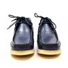 British Collection"Walkers-Ostrich"-Navy Leather and Ostrich.L