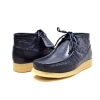 British Collection"Walkers-Ostrich"-Navy Leather and Ostrich.L