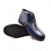 British Collection "Birmingham" Navy Leather and Suede