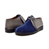 British Collection "Kingston," Navy Suede/Gray Leather Split-Toe