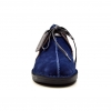 British Collection "Kingston," Navy Suede/Gray Leather Split-Toe