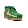 British Collection"New Castle"-Green and Beige Suede