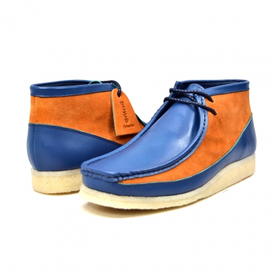 British Collection "Walkers"-Navy Leather and  Rust Suede