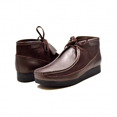 British Collection"New Castle"-Brown Leather and Suede