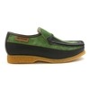 British Collection Power Old School Slip On Green/Brown Shoes