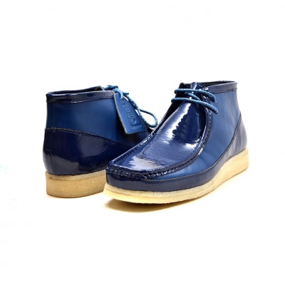 British Collection "Walkers"-Navy Leather and Patent