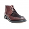 British Collection Shick Brown Leather and Pony Skin High Top