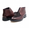 British Collection Shick Brown Leather and Pony Skin High Top