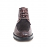 British Collection Shick Brown Leather and Pony Skin High Top