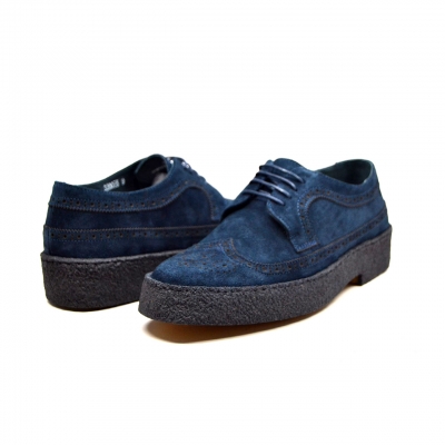 British Collection Wingtip Navy Suede