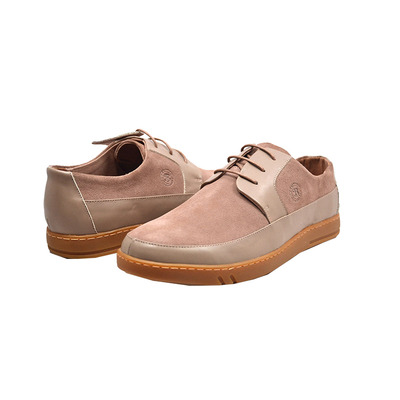 British Collection "Westminster" Beige Leather and Suede