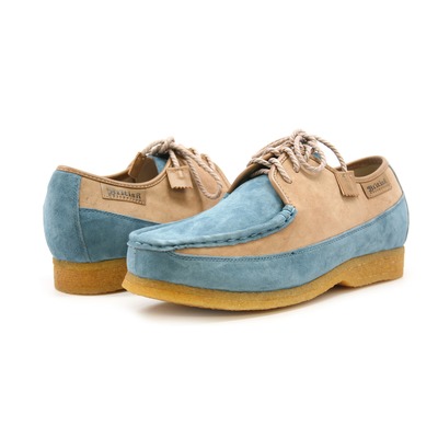 British Collection Crown-Powder Blue/Beige Suede