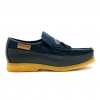 British Collection King Old School Slip On Navy Suede/Lea Shoes