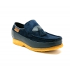 British Collection King Old School Slip On Navy Suede/Lea Shoes