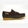 British Collection King Old School Slip-Brown Lthr Suede Shoes