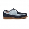 British Collection Crown-Navy/Light Blue Leather Suede