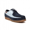 British Collection Crown-Navy/Light Blue Leather Suede