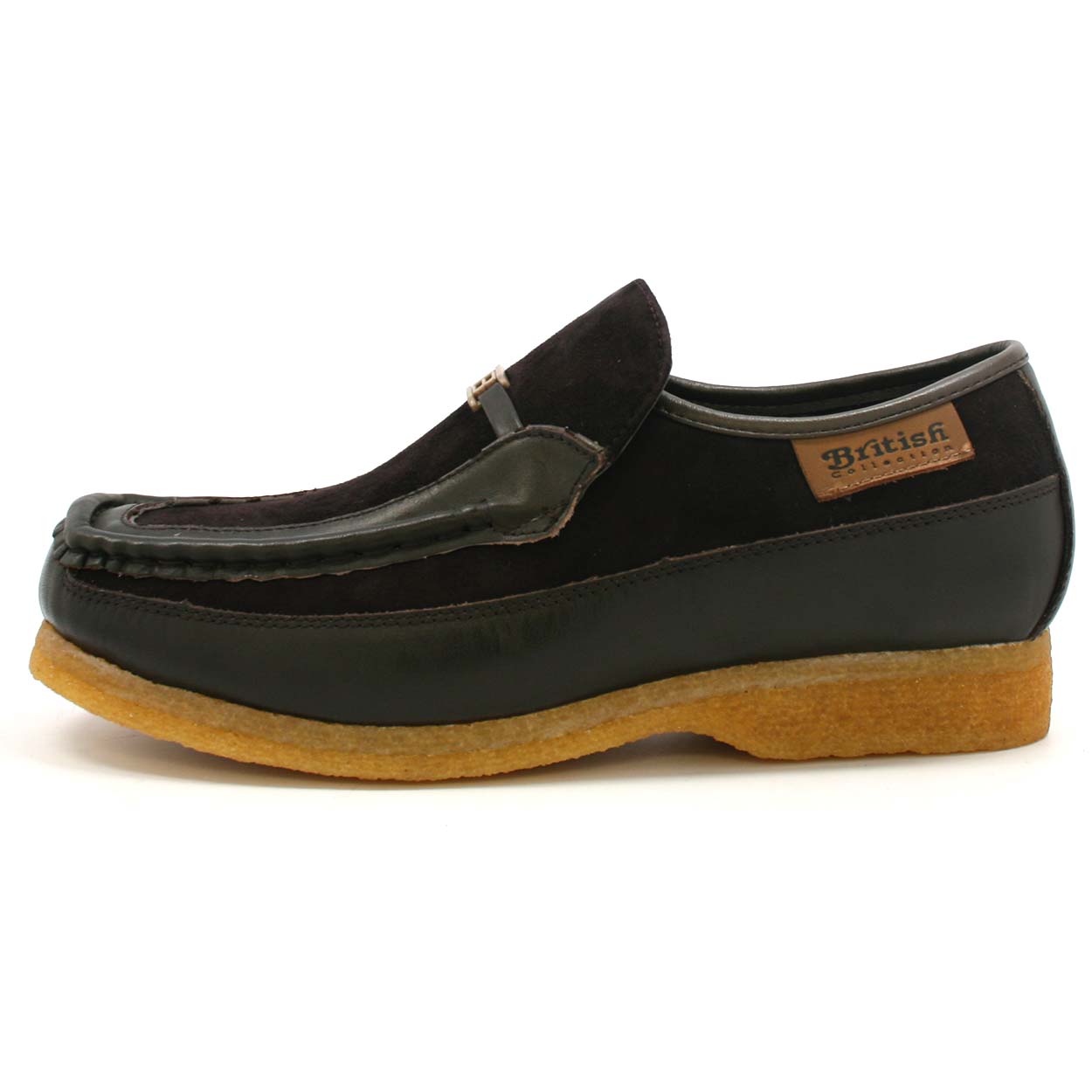 British Collection Power Old School Slip On Brown/Brown Shoes [777-02 ...